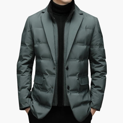 Waterproof Men's Parka Coat with Full Zip Closure