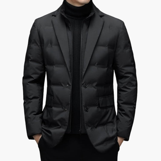 Waterproof Men's Parka Coat with Full Zip Closure - Olytrend