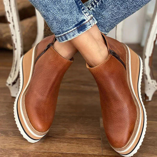 Women's Comfortable Platform Ankle Boots | Wedge Heel