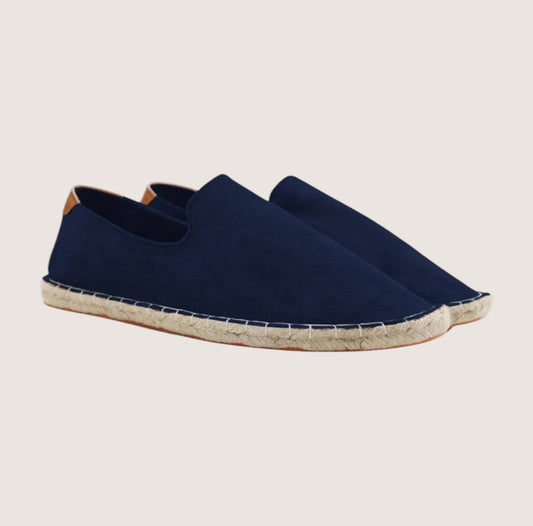 Adrian Classic Suede Espadrilles for Men – Timeless Summer Footwear Navy