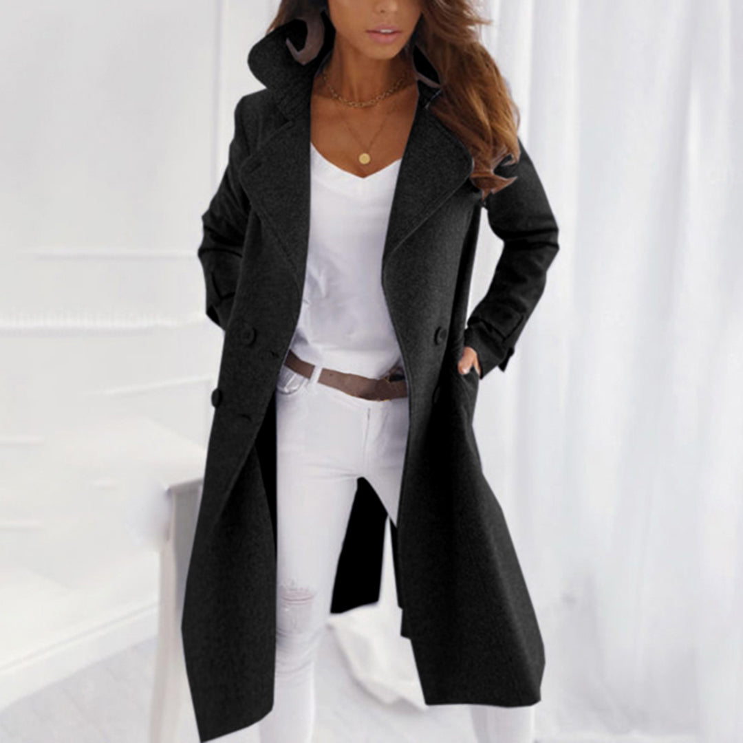 Women's Winter Trench Coat | Double-Breasted Cut