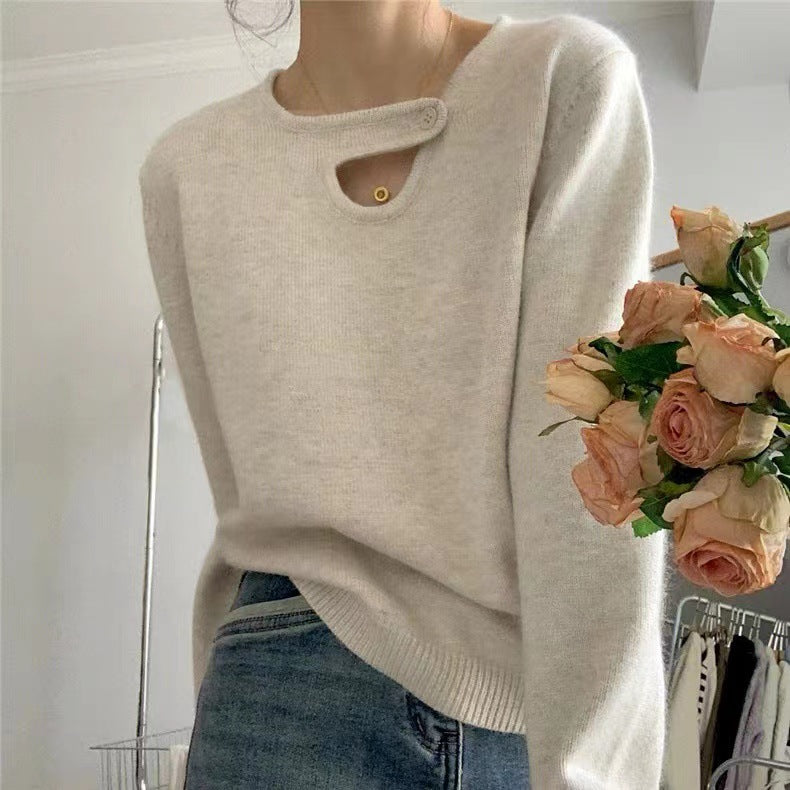 Warmer women's sweater made of soft cotton blend