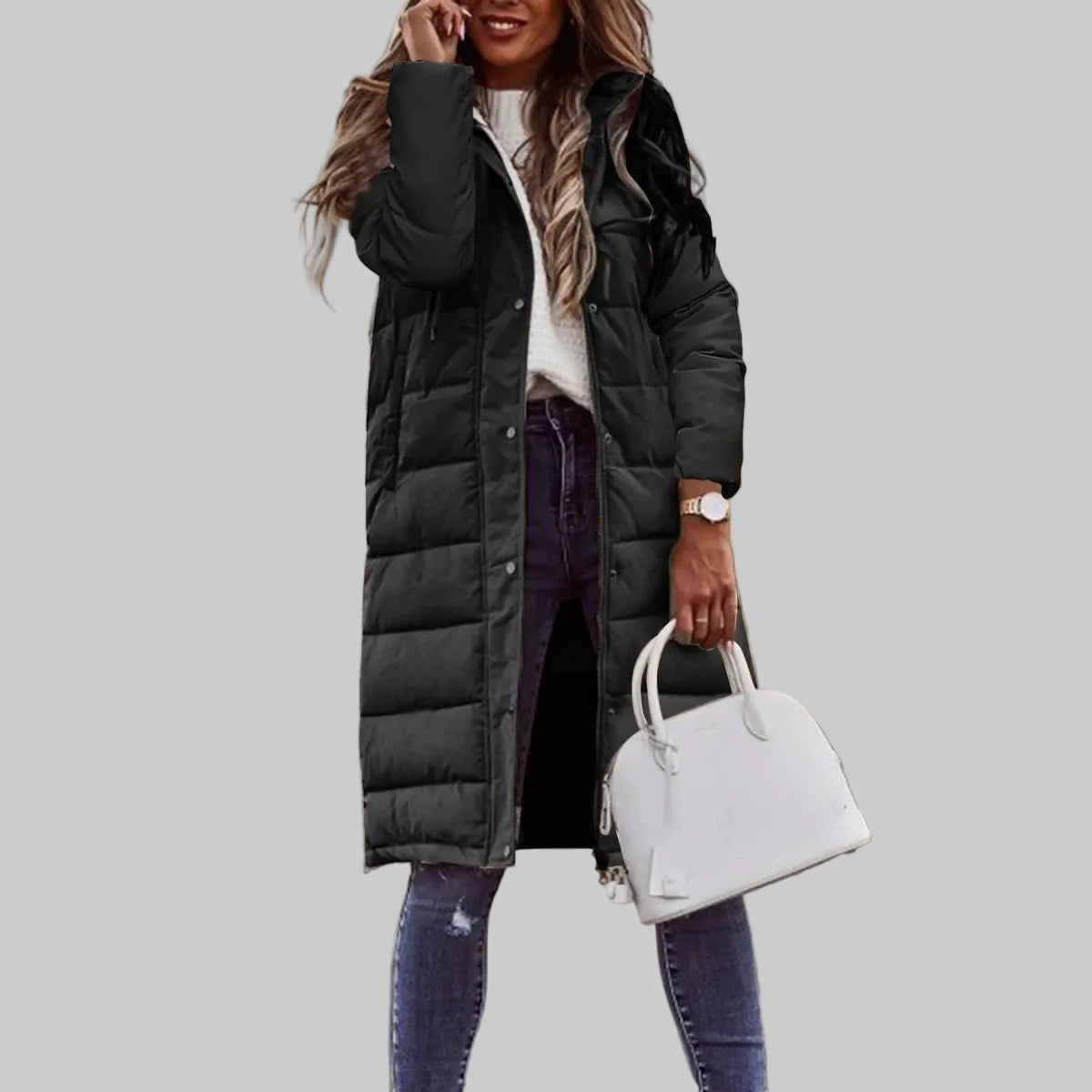 Warm Padded Women's Parka Coat - Olytrend