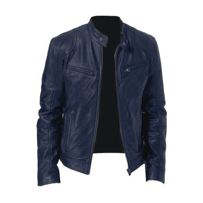 Vintage Genuine Men's Leather Jacket - Olytrend