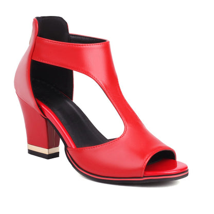 BELVURA | Orthopedic leather heeled sandals