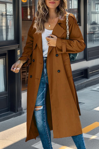 Women's Double-Breasted Trench Coat | Long