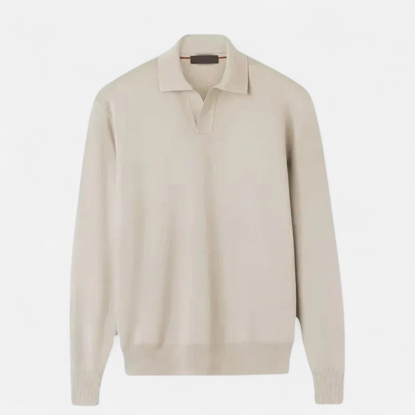 Ancient World | Men's Long Sleeve Polo – Classic Collar and Elegant Structured Knit