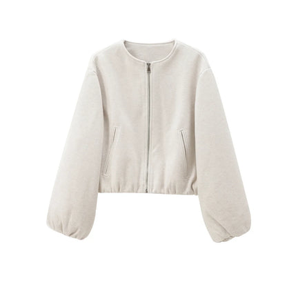 Bomber jacket women with zipper