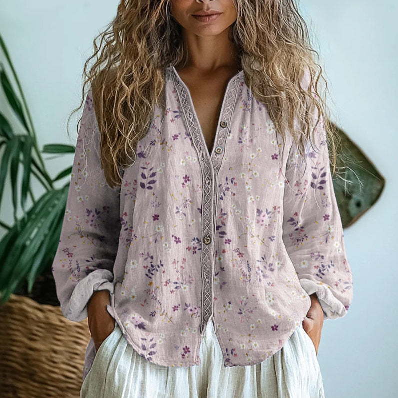 Casual Floral Print Blouse