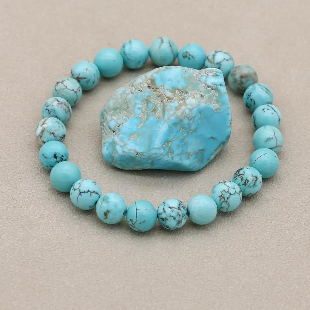 Blue Stone Beaded Bracelet - Olytrend