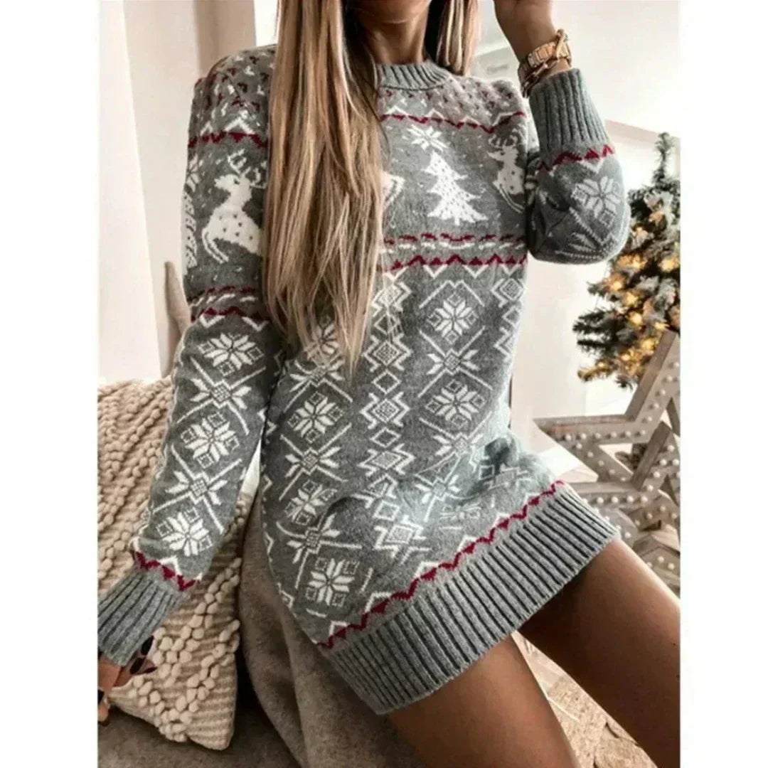 Women's Christmas Knit Dress - Warm, Festive, and Wonderfully Comfortable
