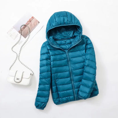 Women's hooded down jacket