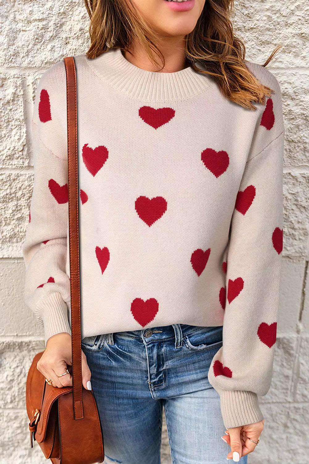 Beautiful Heart Pattern Sweater