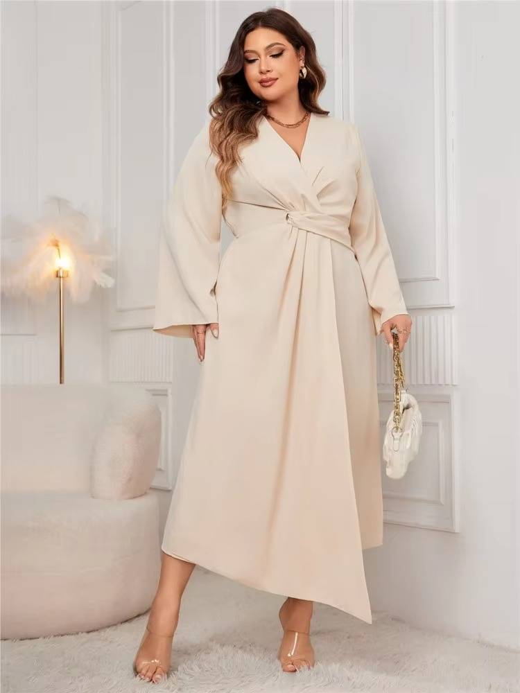 Carlotta | Elegant wrap dress with waist ruching for women