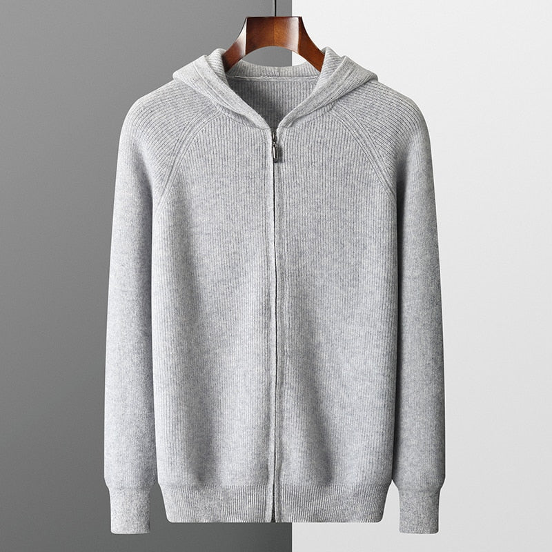 Cardigan with Ribbed Cuffs for Men