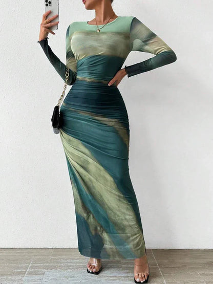 Vermeer | Maxi dress with sunset design