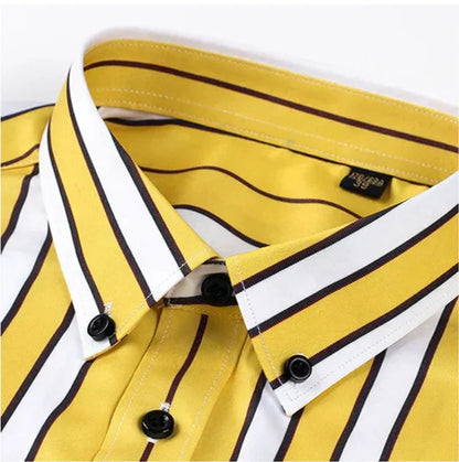 Casual Breton Style Cotton Shirt