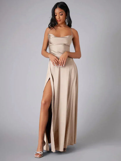 Alvaree – Elegant Long Satin Dress