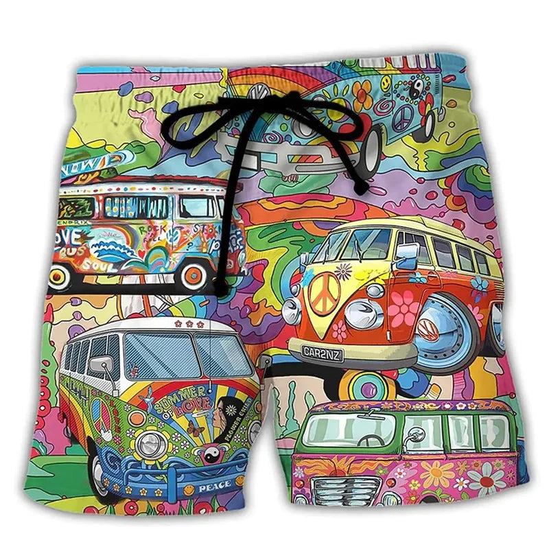 Vibrant Beach Swim Shorts for Men
