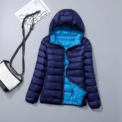 Women's hooded down jacket
