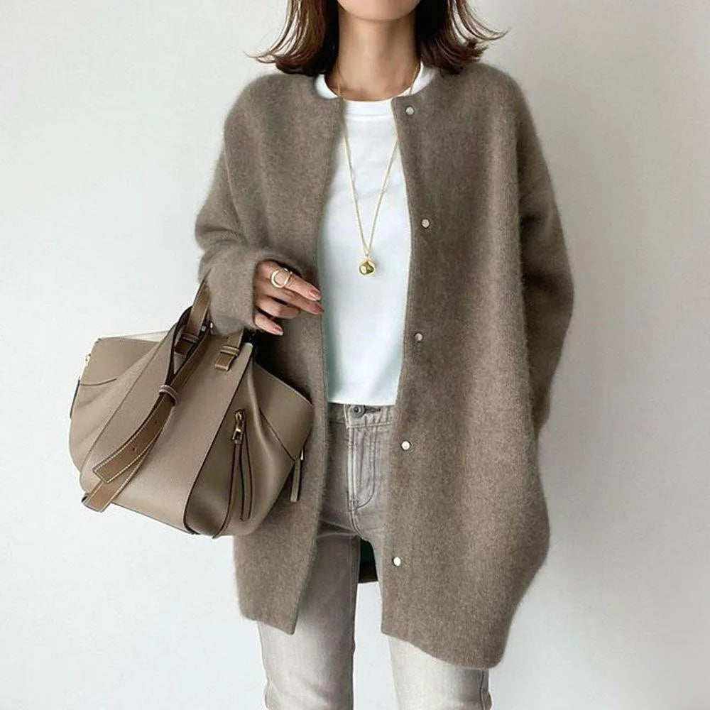 Women's Long Casual Cardigan | With Buttons