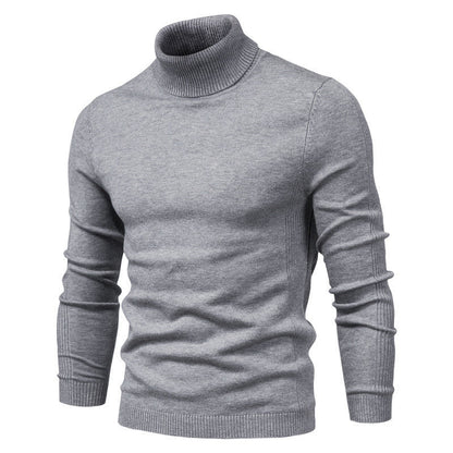 Breathable turtleneck sweater for men