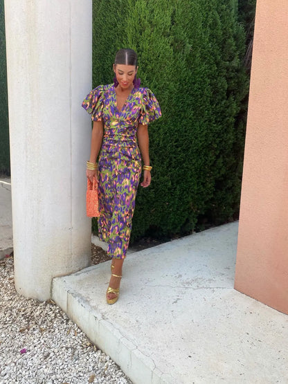 Violina - Radiant Pleated Dress for Women