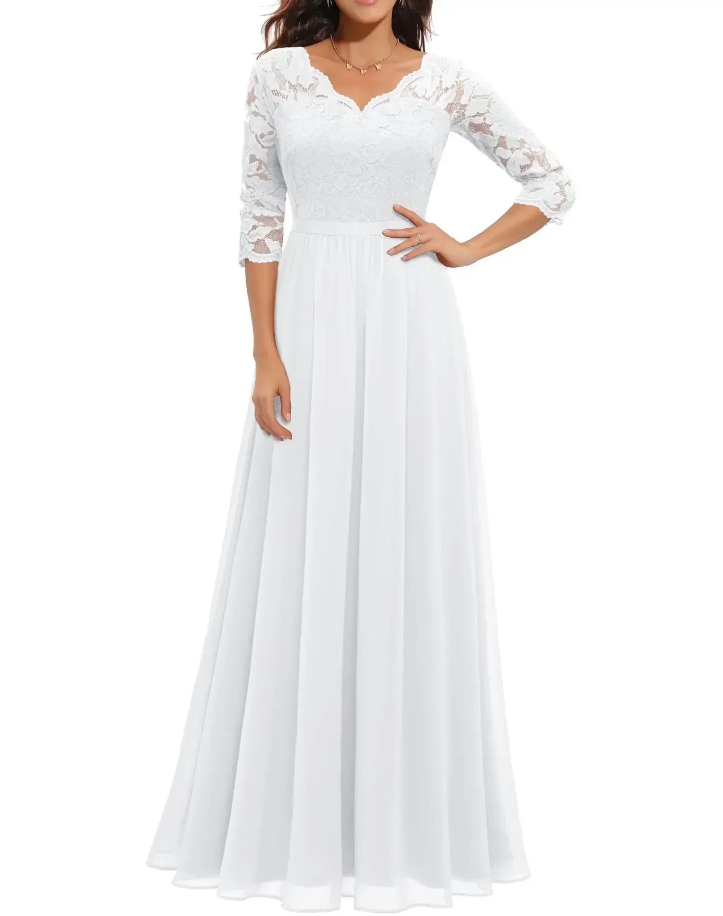 Beautiful Lace Evening Gown for Women