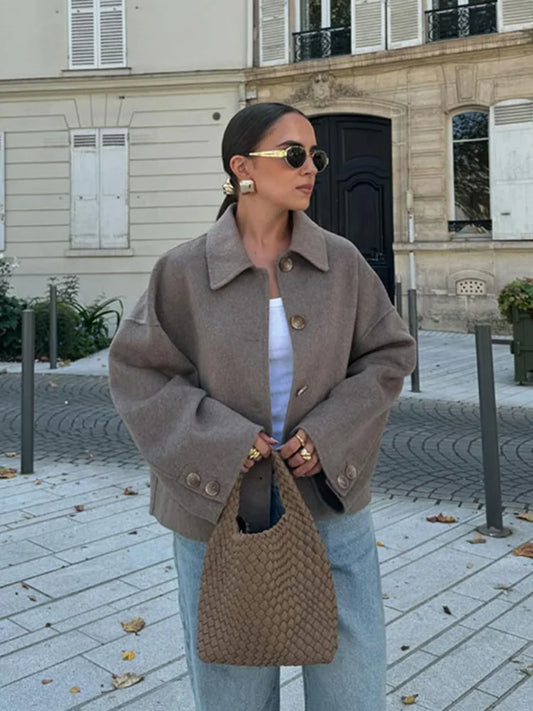 Women's Winter Short Jacket | With Buttons