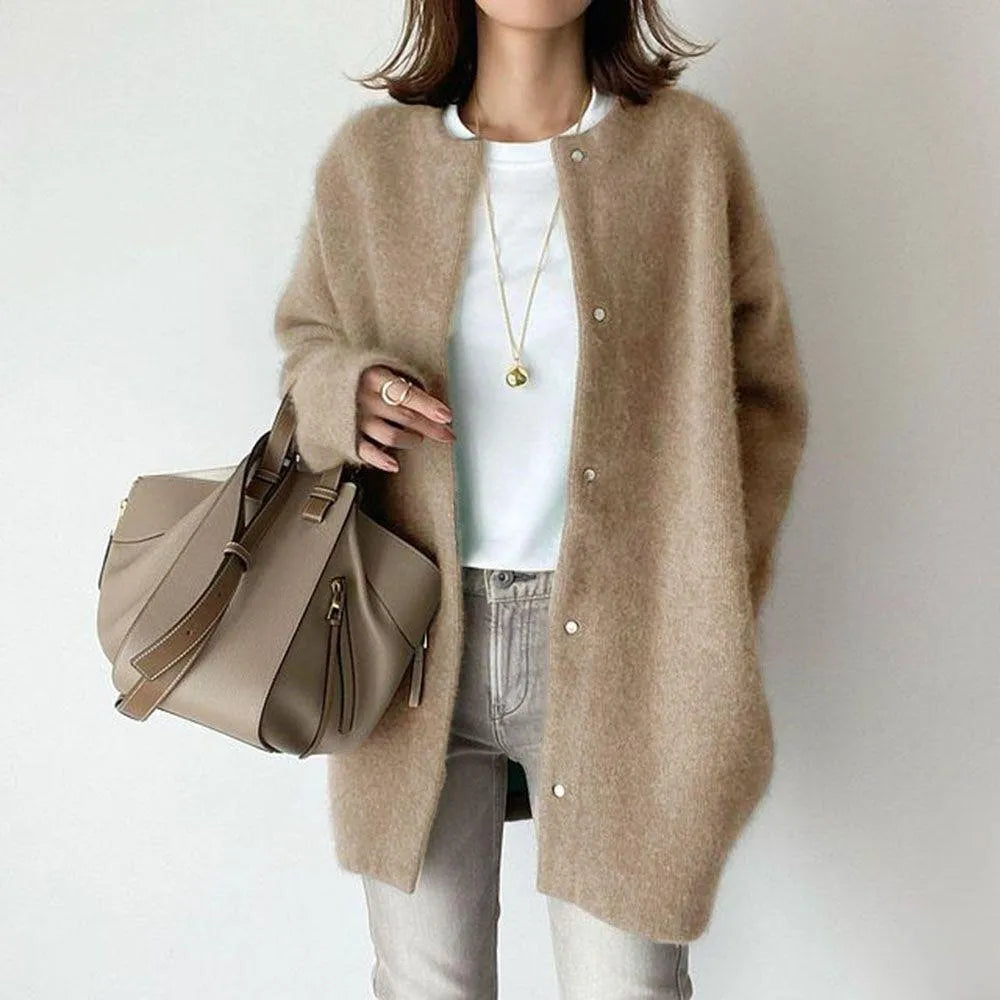 Women's Long Casual Cardigan | With Buttons