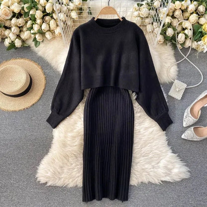 Beatrix | Knitted Dress and Sweater Set for Women