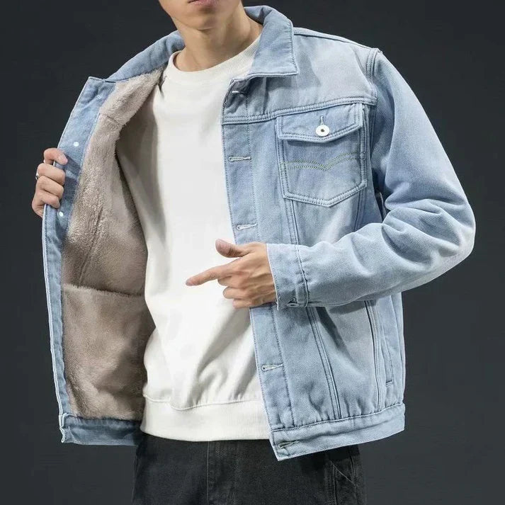Wool-lined denim jacket by otto