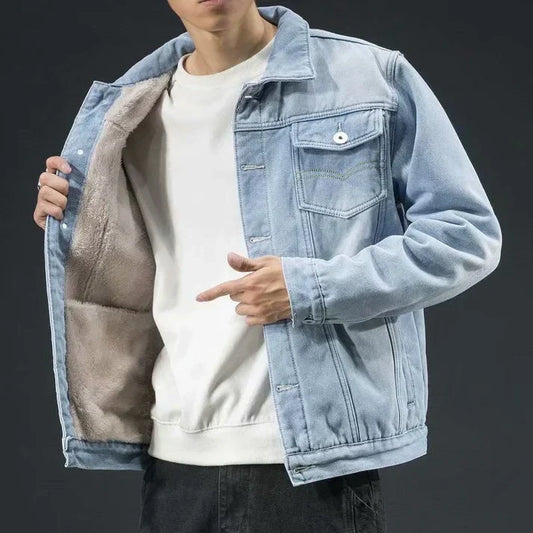 Wool-lined denim jacket by otto