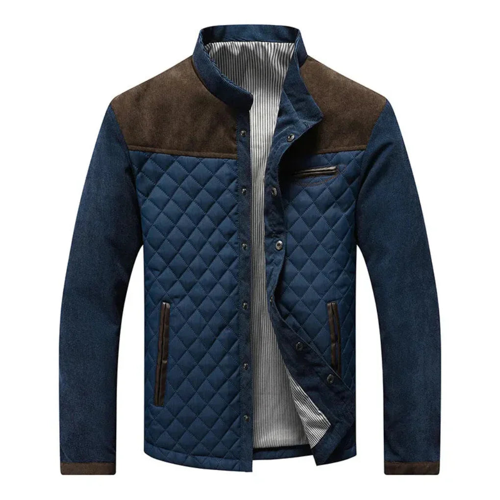 Warm Water-Resistant Mens Quilted Jacket - Olytrend