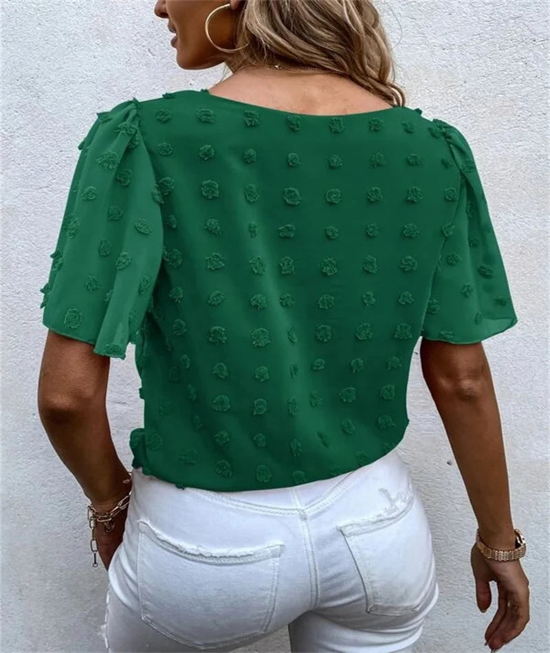 Women's Elegant Shirt with Floral Pattern