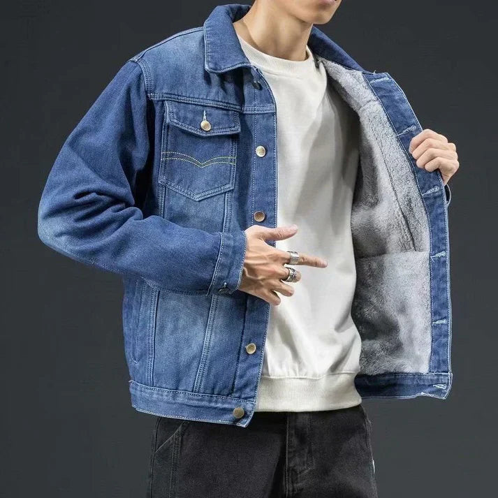 Wool-lined denim jacket by otto