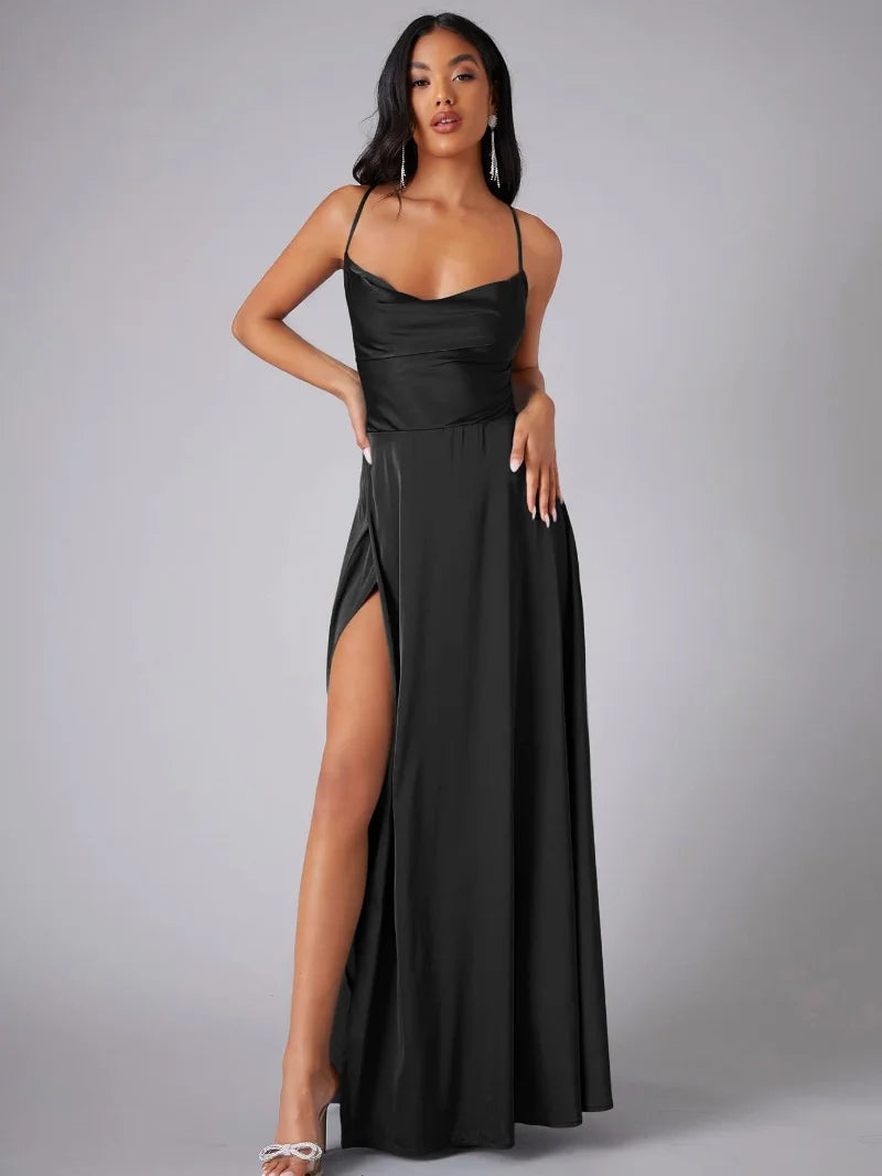 Alvaree – Elegant Long Satin Dress