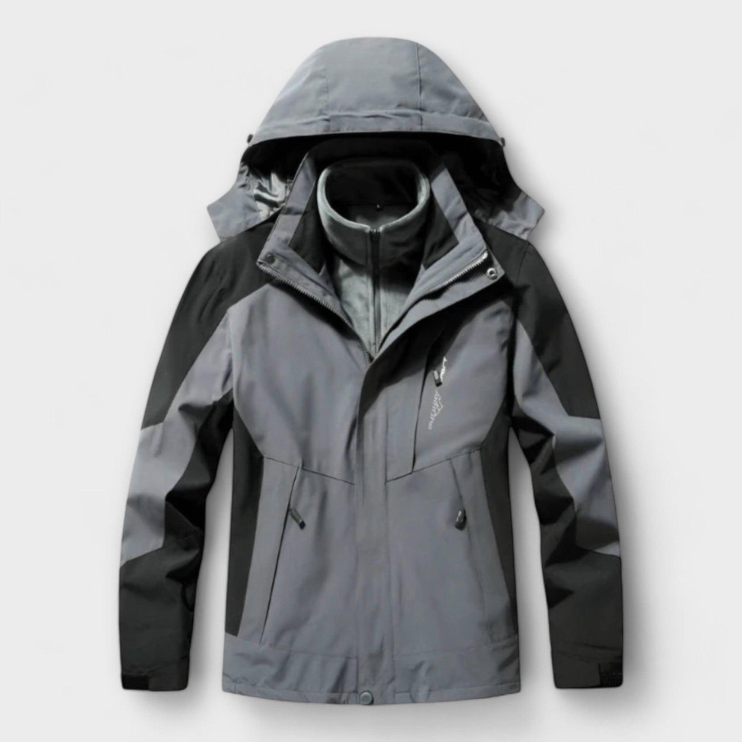 Waterproof Men's Zip Up Hoodie Coat with Pockets