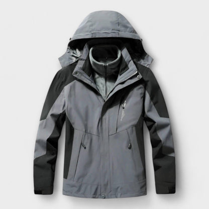Waterproof Men's Zip Up Hoodie Coat with Pockets