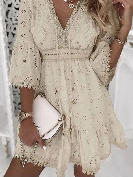 Chic Floral Embroidered Sundress