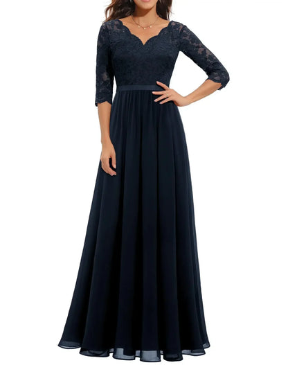 Beautiful Lace Evening Gown for Women