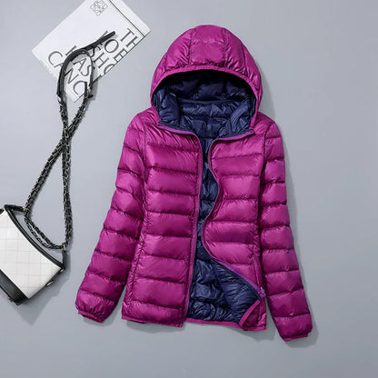 Women's hooded down jacket