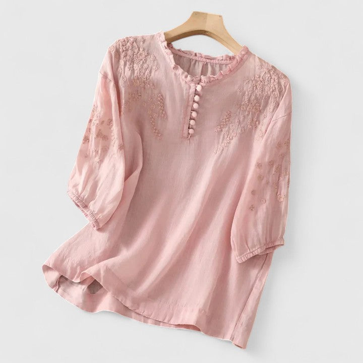 Vasilene | Classic Front Fasten Shirt - Olytrend