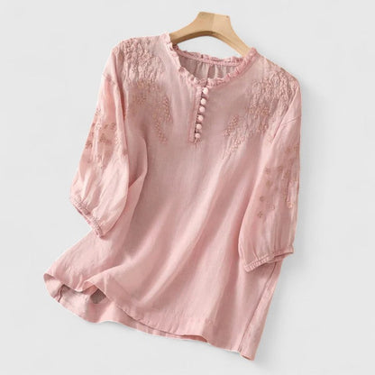 Vasilene | Classic Front Fasten Shirt - Olytrend
