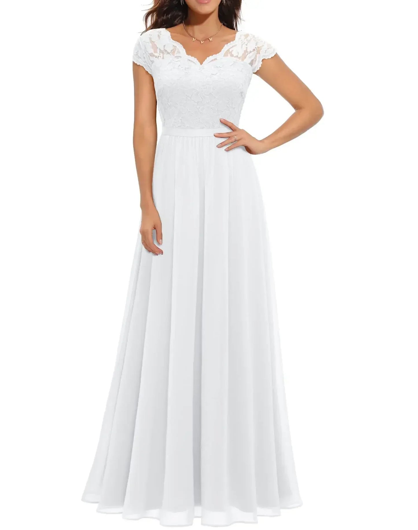 Beautiful Lace Evening Gown for Women