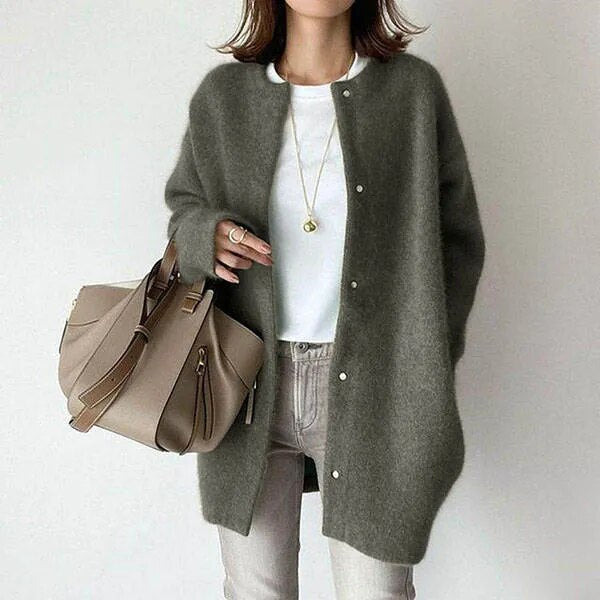 Women's Long Casual Cardigan | With Buttons