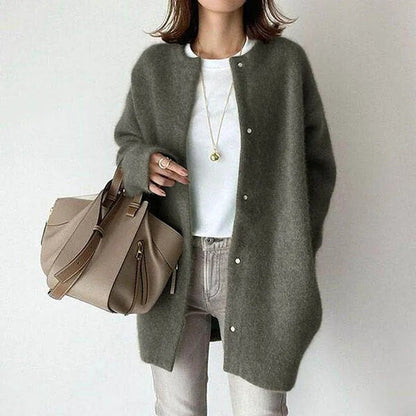 Women's Long Casual Cardigan | With Buttons