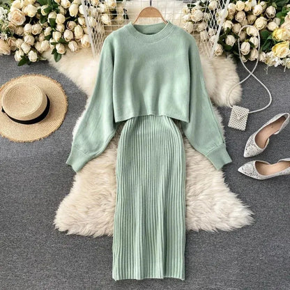 Beatrix | Knitted Dress and Sweater Set for Women