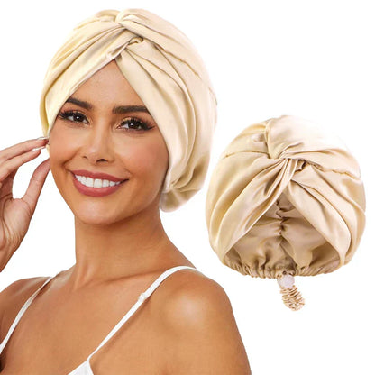 Adjustable silk turban for women - sleep and chemo cap