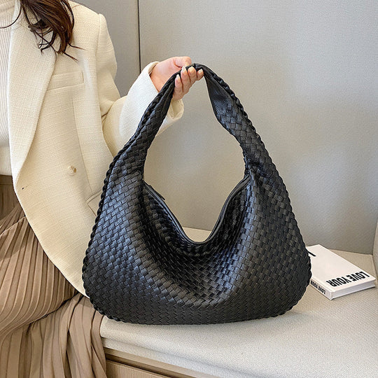 Braided Oko Leather Mary Shoulder Bag